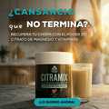 Citramix Citrato de Magnesio en Polvo con Vitaminas y Minerales Sabor Durazno (350 g)