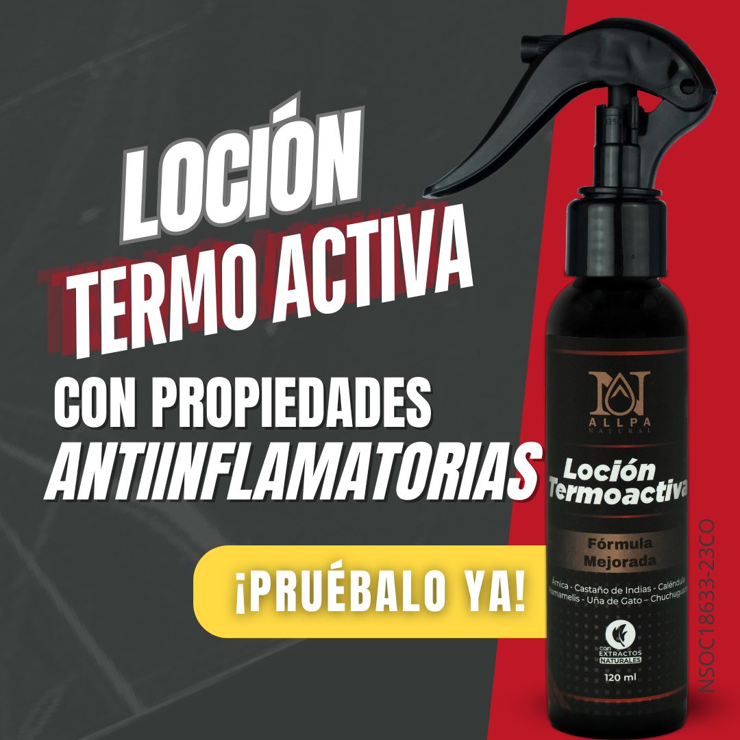 Loción Termoactiva Analgésica con Uña de Gato, Chuchuguaza y Hamamelis para Dolor Muscular y Articular