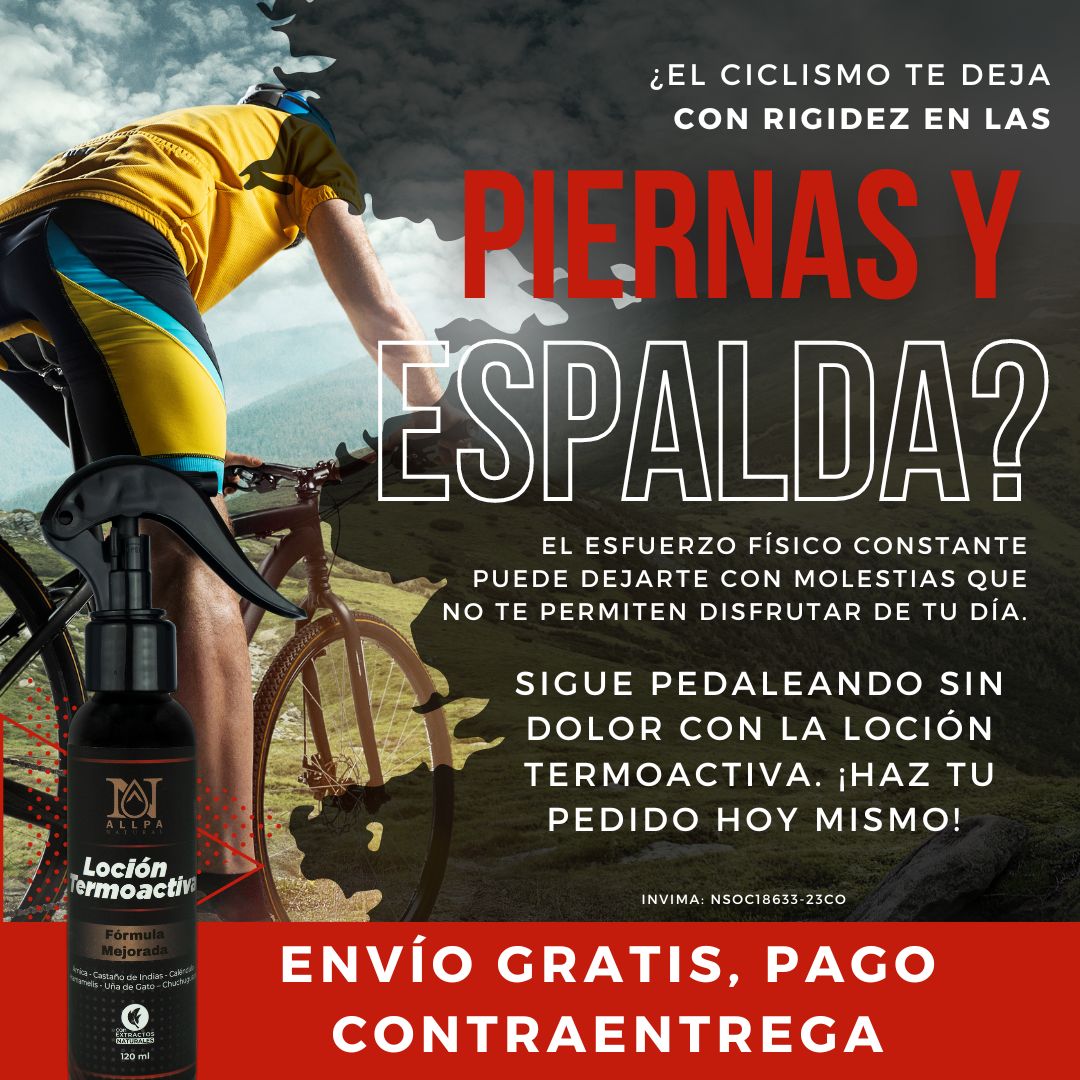 Loción Termoactiva Analgésica con Uña de Gato, Chuchuguaza y Hamamelis para Dolor Muscular y Articular