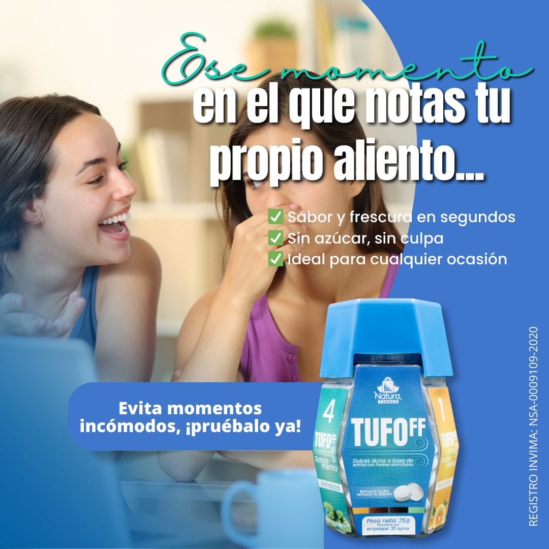 Tufoff Dulces Sin Azúcar con Eritritol y Hierbas Aromáticas para Refrescar el Aliento